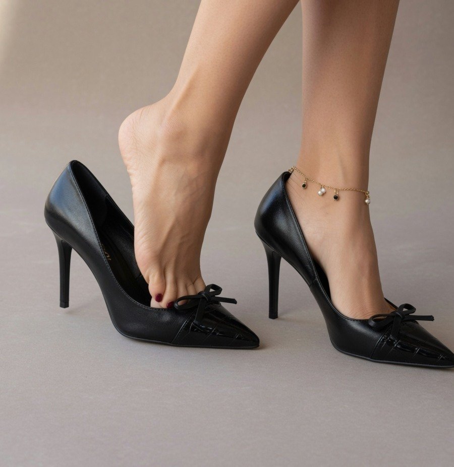 Feet in high heels for a footwear-themed feet pic set