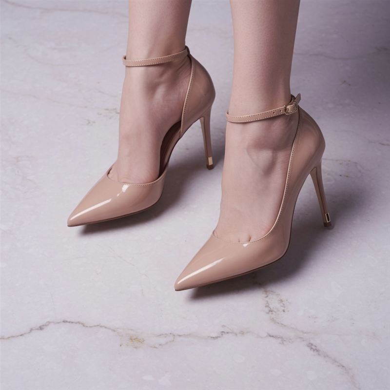 Feet in high heels for a footwear-themed feet pic set
